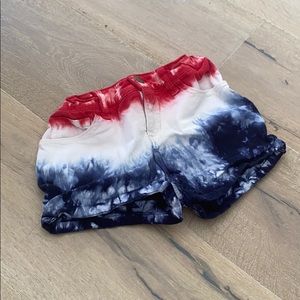 Blue,red, and white shorts cute for Forth Of July